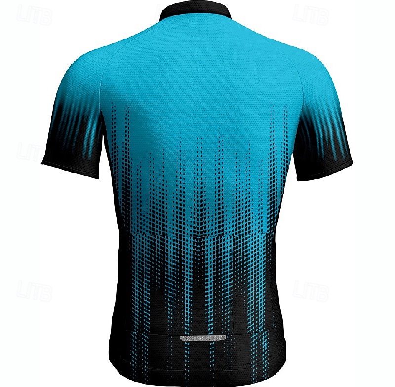 Bărbați Jersey de ciclism Manșon scurt Bicicletă Tricou Tee Jerseu cu 3 buzunare spate Ciclism montan Respirabil Uscare rapidă Proiectare anatomică Wicking Negru Rosu Bleumarin Gradiant Sport 2025 - $20.79 –P1