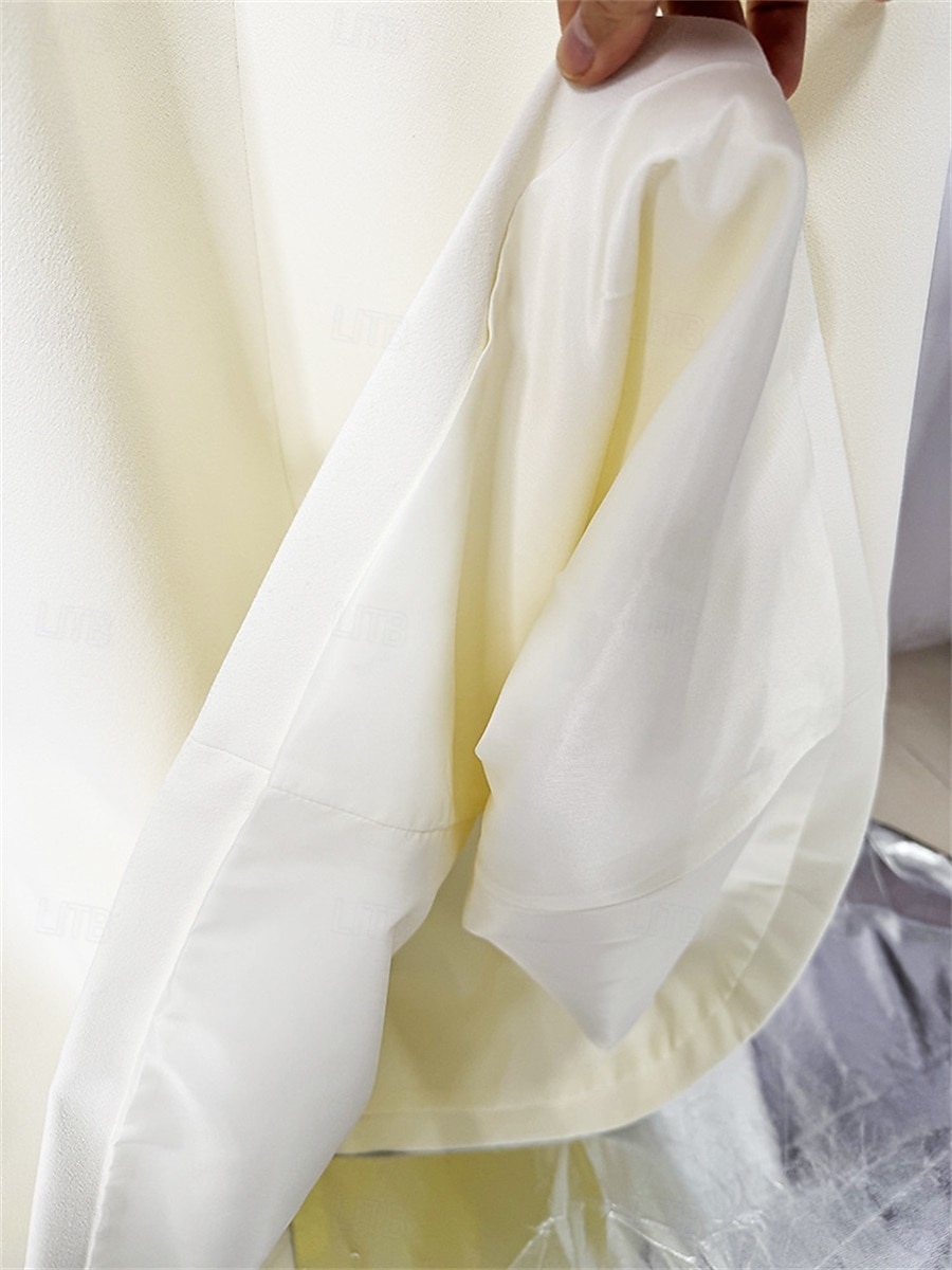 A-Lijn Quinceanera Jurken Elegante Jurk Bruiloft Bruidsmeisjes Vloerlengte Lange Mouw Ronde Hals Katoen met Parelmoer 2025 - $163.99 –P10