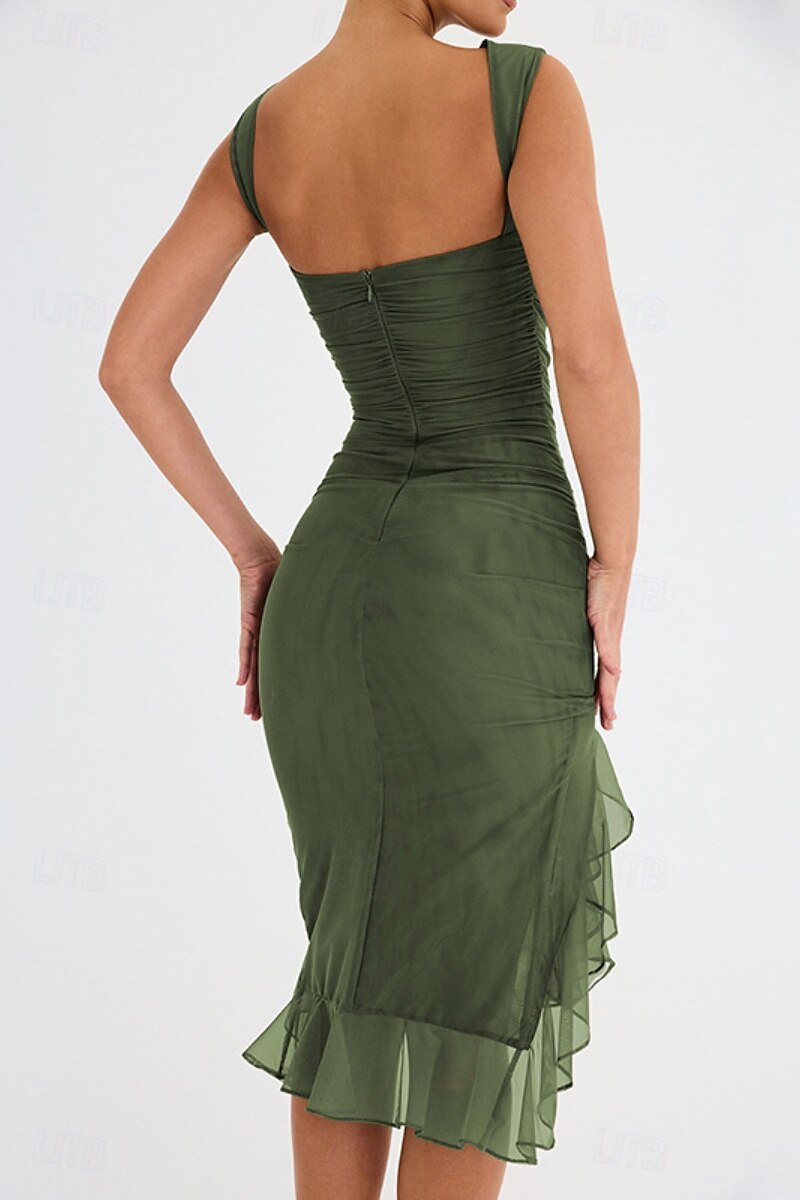 Pentru femei Rochii Midi Rochie de absolvire Rochie de Cocktail Rochie pentru invitata de nunta Rochie teacă Modă Modern În aer liber Absolvire Petrecere ceai Fit regulat Simplu Fără manșon Stil 2025 - $21.99 –P12