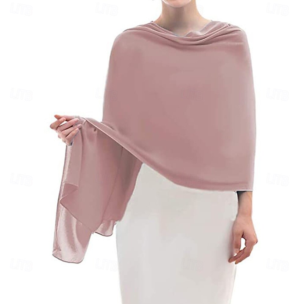 Women's Wrap Elegant Sleeveless Chiffon Wedding Wraps With Pure Color For Party Spring & Summer 2026 - $17.49 –P13