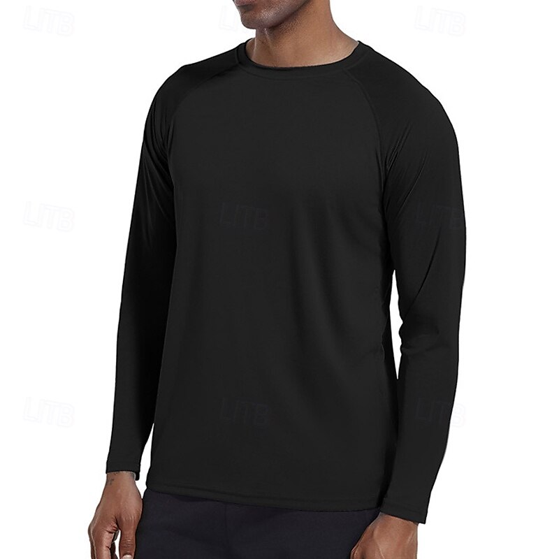 Per uomo Maglietta Camicia a Maniche Lunghe Manica Lunga Girocollo Estate Primavera Semplice Moda Designer Essenziale Classico Vacanza Streetwear Uscire Nero Bianco Azzurro cielo Maglietta Top per del 2025 a $14.99 –P6