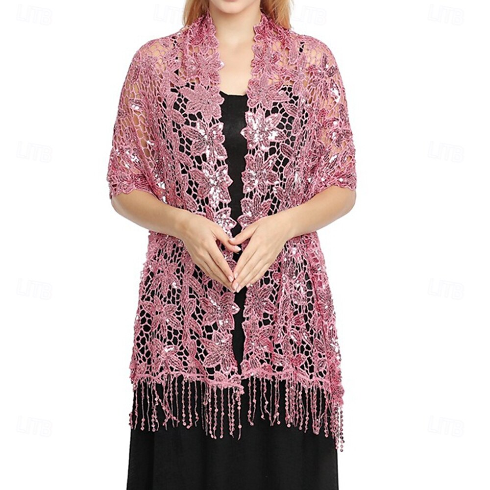 Écharpe Femme Élégant Sans manches Polyester Boléros de Mariage Avec Gland Pour Soirée Printemps & Été de 2025 ? $13.99 –P8