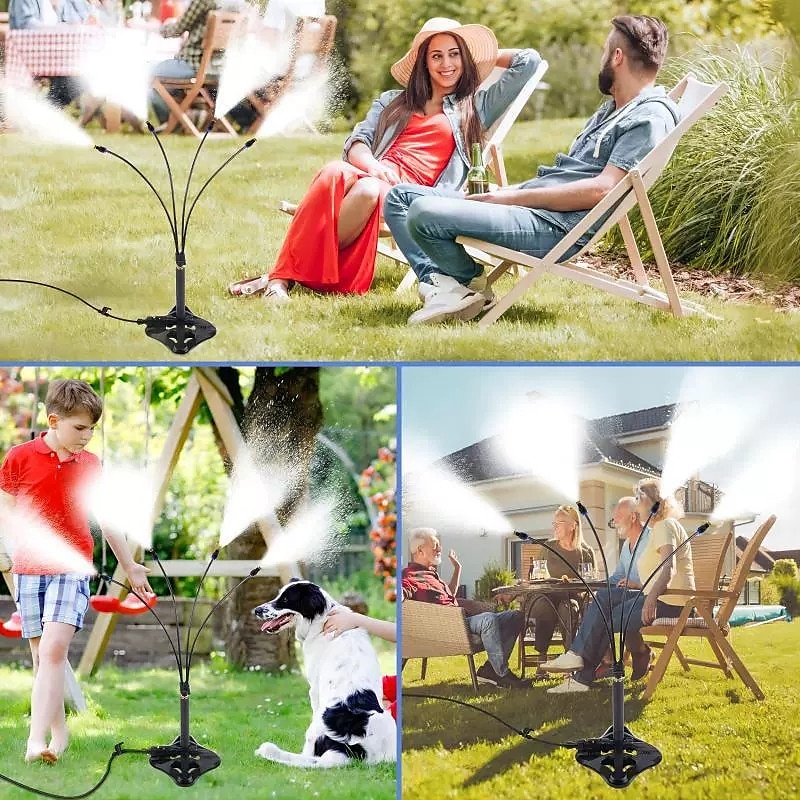 Multihead Outdoor Patio Patio Portable Standing Spray Cooling System Sprayer 2025 - $69.99 –P7