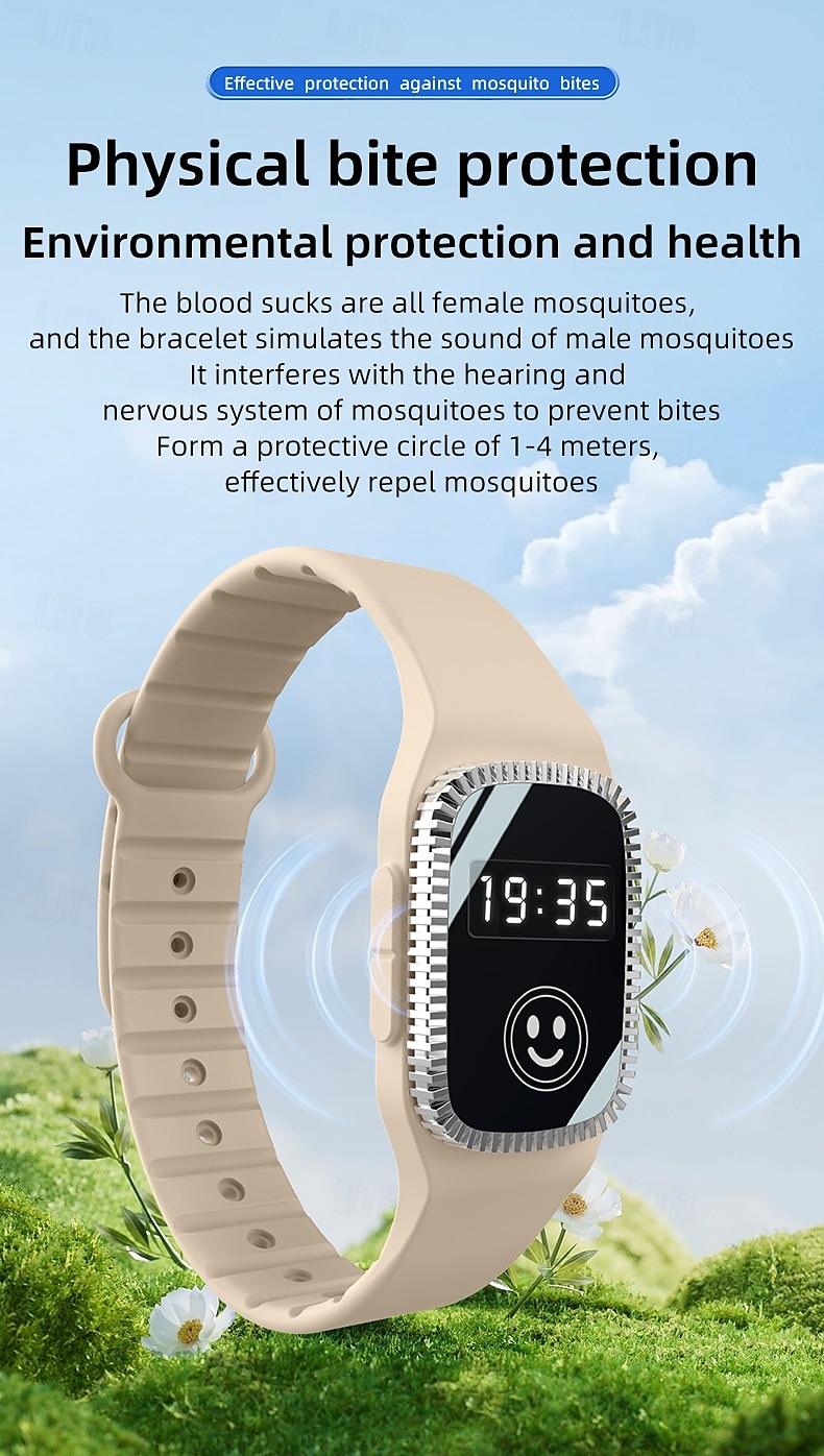 USB Mosquito Repellent Watch – Summer Silicone Bracelet for Adults and Children, Safe Wearable Mosquito Repellent 2025 - $17.99 –P5