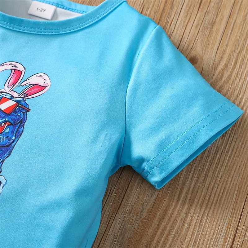 2 osainen Lapset Poikien Pääsiäinen Puku T-paita ja shortsit Vaatesetti Asu Dinosaurus Lyhythihainen Crewneck Aseta ulko- Urheilu Muoti Kesä 4 vuotta + Taivaan sininen 2025 - $15.99 –P6