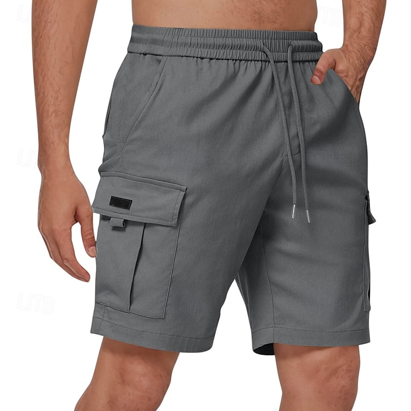 Per uomo Pantaloncini cargo Shorts Pantaloncini Estivi Coulisse Elastico in vita Multi-tasche Semplice Comodità Indossabile Lunghezza al ginocchio All'aperto Sport Quotidiano Moda Casual Nero Blu del 2025 a $18.99 –P13