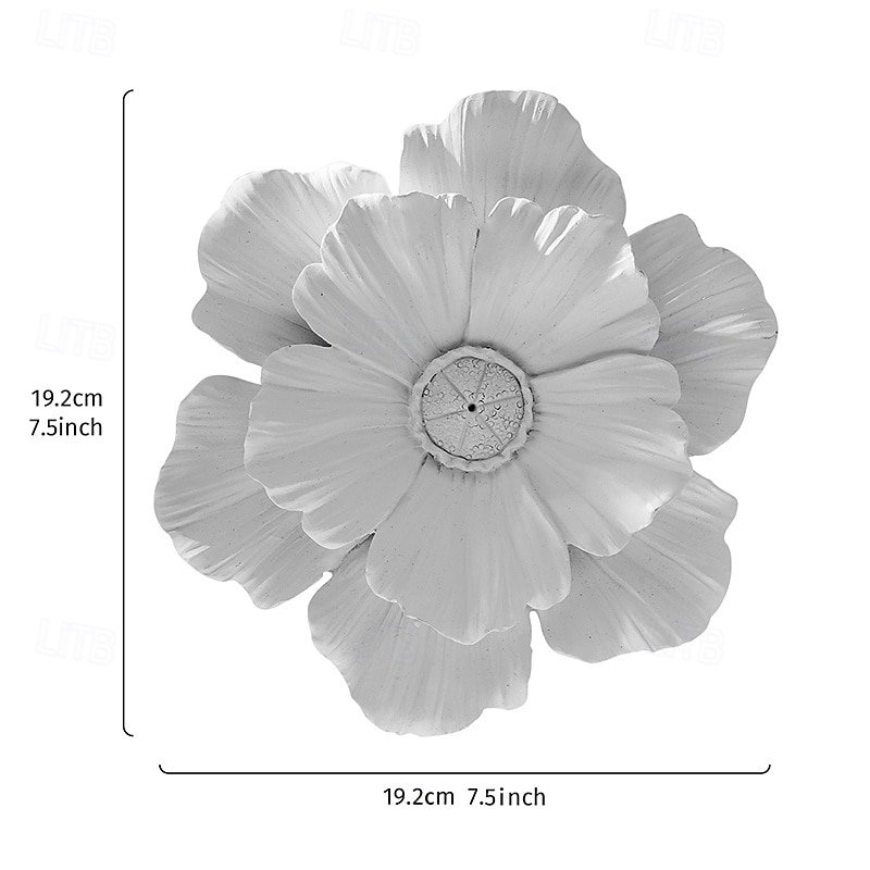 Vintage Large Flower Wall Decor, Gold Silver White Resin Wall Hanging, 3D Floral Wall Art for Home, Living Room, Bedroom Decoration 2025 - $20.99 –P15