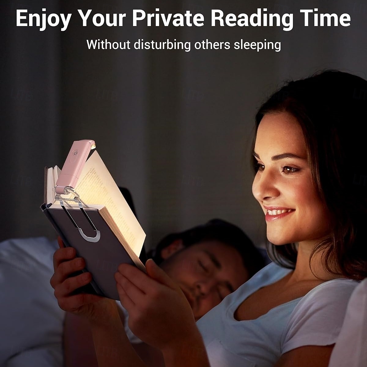 USB Rechargeable Book Light for Reading in Bed Clip-on LED Reading Lamps Portable Bookmark Lights for Kids Book Lovers Warm White Brightness Adjustable for Eye Protection (Pink White Black Blue) 2025 - $12.49 –P8