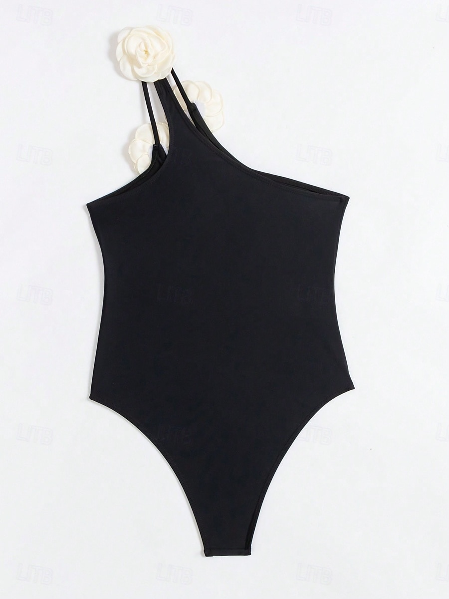 Kvinnors Baddräkter En Del Monokini Baddräkt Rygglös Mage Kontroll Hög Midja Slim Semester Strandkläder Enfärgad Asymmetrisk Hals Ärmlösa Baddräkter 2025 - $22.99 –P5