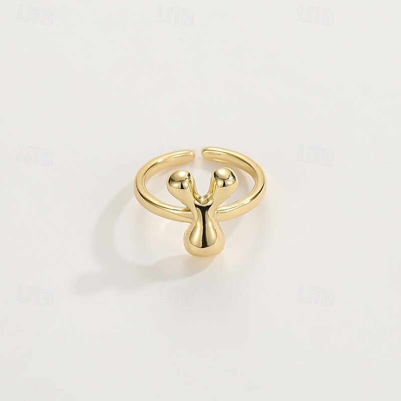 anello con lettera personalizzata, regalo per la mamma, anello con alfabeto regolabile placcato oro 18k, finitura liscia, anello iniziale a fascia aperta, gioielli eleganti per le donne del 2025 a $4.99 –P16