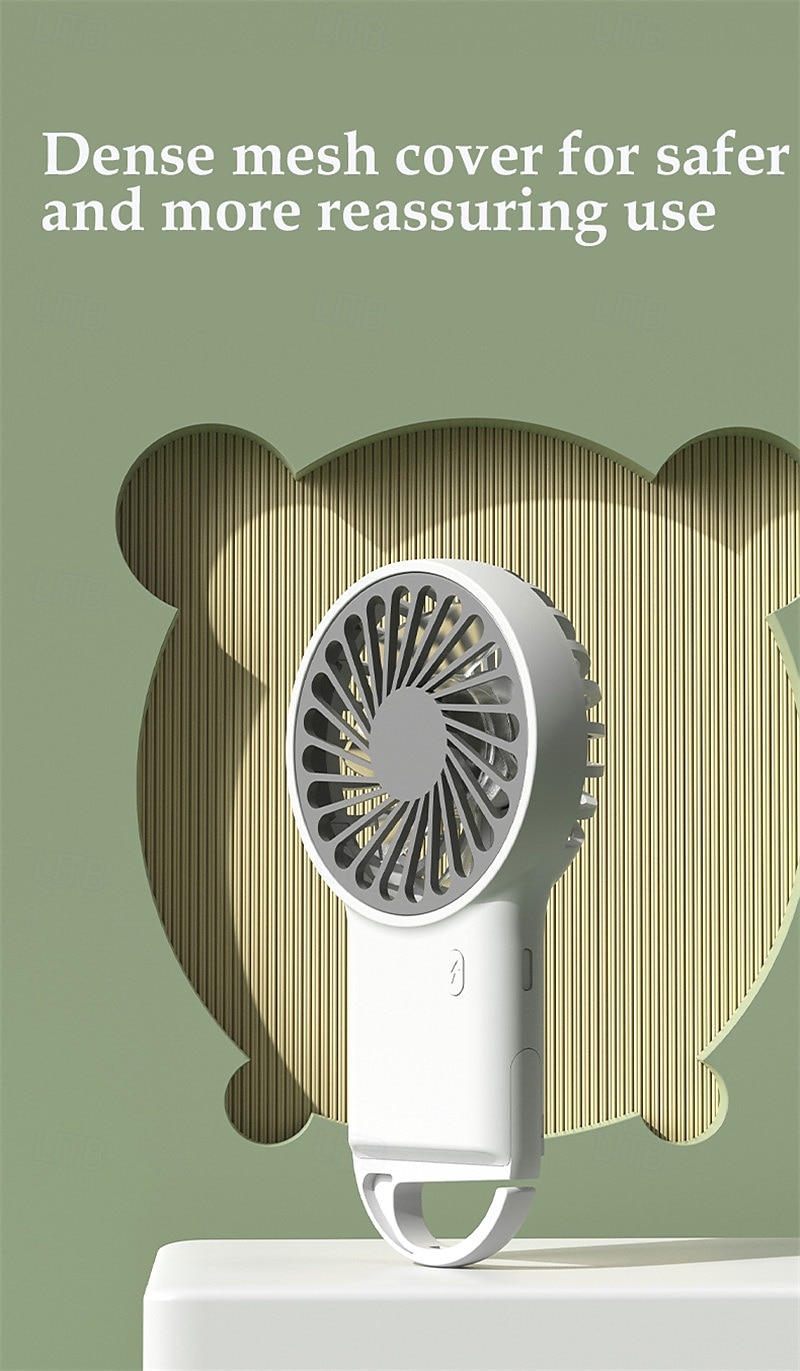 Opvouwbare cartoon mini ventilator – USB oplaadbare handventilator met wandelgesp ideaal voor kinderen of reizen 2025 - $8.99 –P1