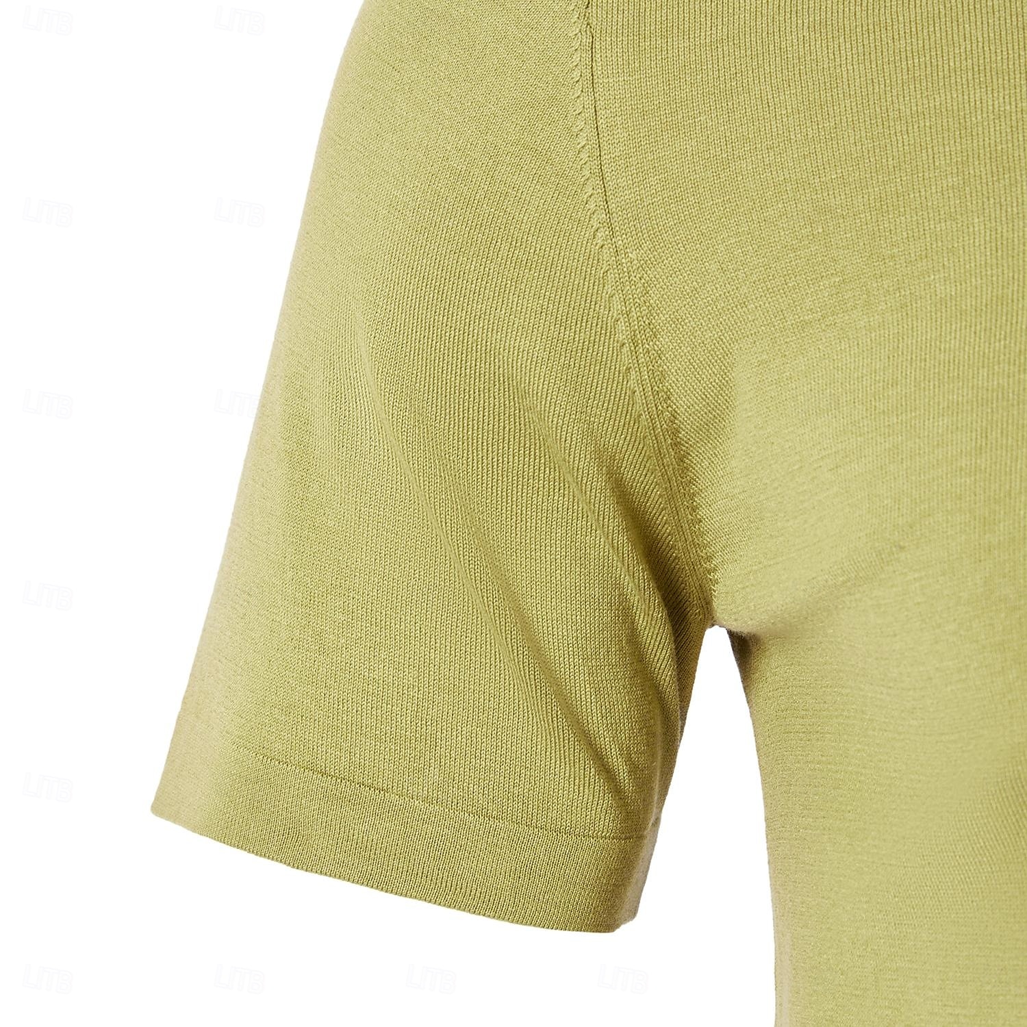 Herren Poloshirt aus Seide, Leinen und Baumwolle, Strick, Polopullover, Business, Casual, Revers, Kurzarm, formell, einfarbig, Patchwork, Knöpfe, Sommer, Schwarz, Braun, Grün, Dunkelgrau, Dunkelkaffee 2025 - $49.99 –P6