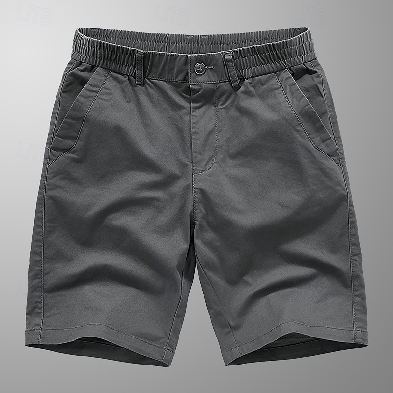 Men's Dress Shorts Work Shorts Golf Shorts Pocket Plain Comfort Breathable Knee Length Outdoor Business Sports Casual Black Blue 2026 - $32.99 –P4