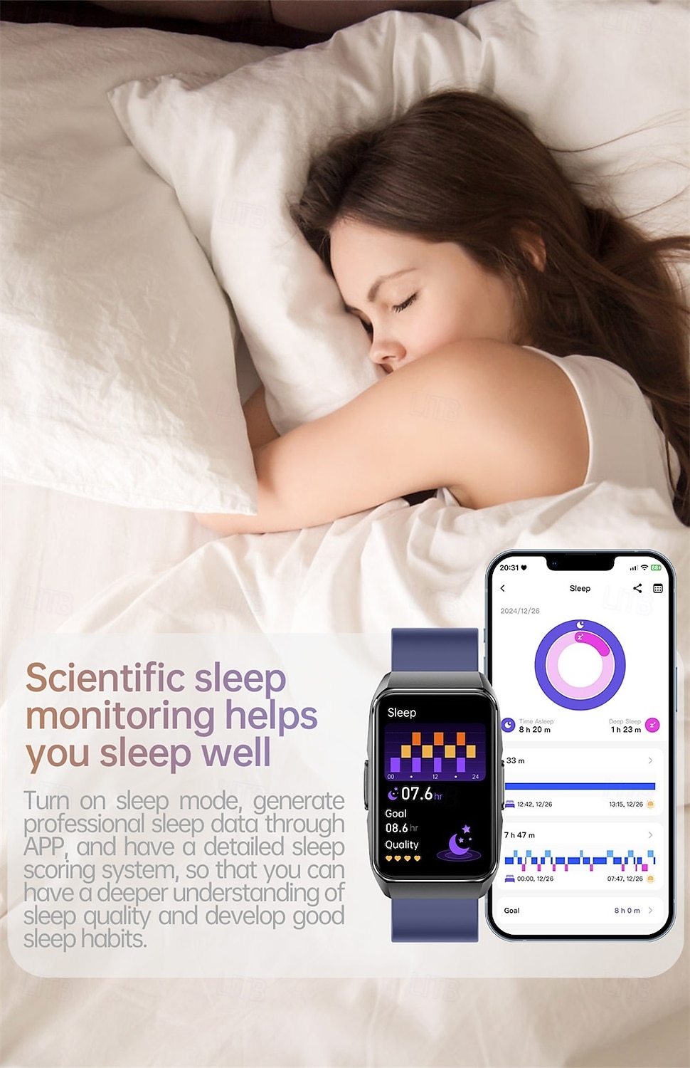 696 ET650 Smart Watch 1.57 inch Smart Band Fitness Bracelet Bluetooth ECG+PPG Pedometer Call Reminder Compatible with Android iOS Women Men Hands-Free Calls Message Reminder IPX-0 27.5mm Watch Case 2025 - $64.99 –P11