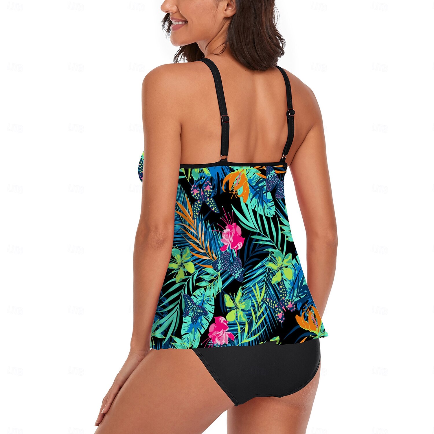 Femme Maillots de Bain Tankini Maillot de bain Hawaïen Magnifique Fleur Feuilles Sans Manches Maillots de bain de 2025 ? $24.99 –P2