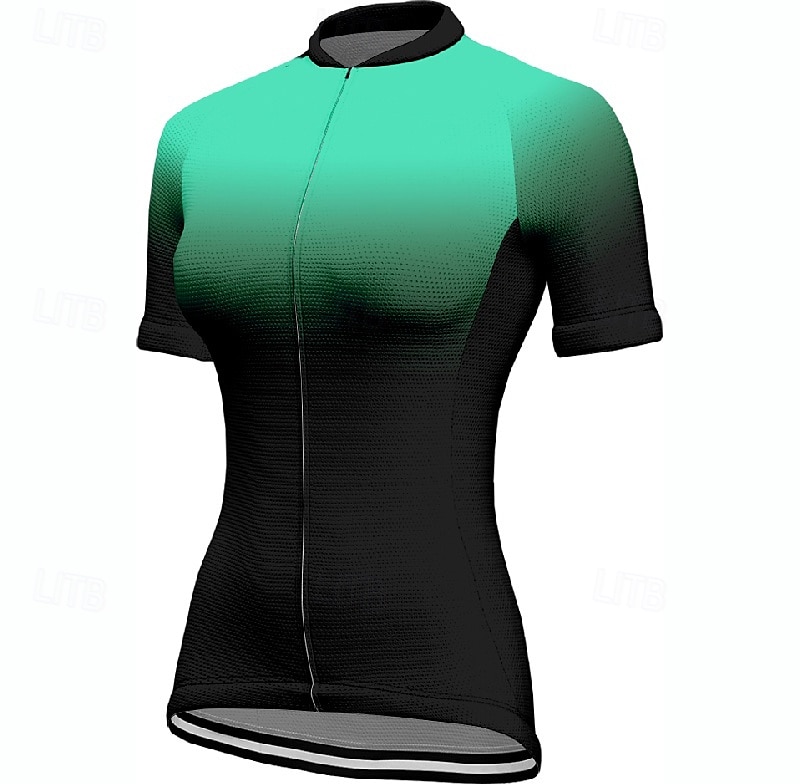 Women's Cycling Jersey Short Sleeve Bike Tee Tshirt Jersey with 3 Rear Pockets Mountain Bike MTB Breathable Quick Dry Anatomic Design Wicking Yellow Pink Red Gradient Sports Clothing Apparel 2025 - $23.99 –P9