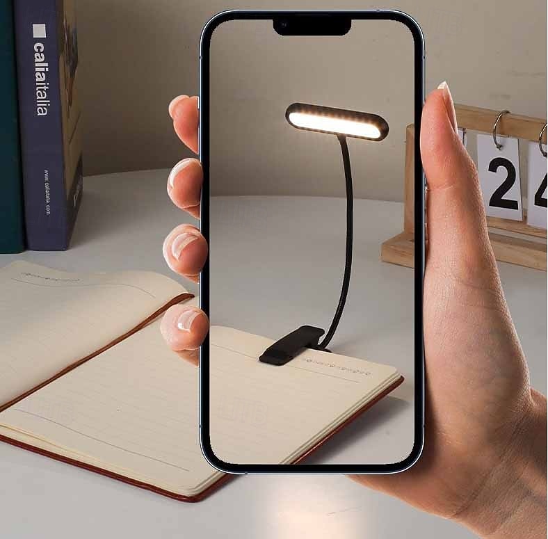 2025年 1 個の充電式アイクリップ読書灯、ちらつきなし、12 個の LED ビーズ、寝室用夜間読書灯、USB 充電  コレクション – $9.49 –P8