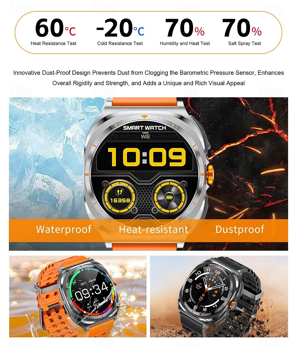 696 GT98 Smart Watch 1.53 inch Smartwatch Fitness Running Watch Bluetooth Pedometer Call Reminder Sleep Tracker Compatible with Android iOS Women Men Hands-Free Calls Message Reminder IPX-0 46mm 2025 - $93.99 –P16
