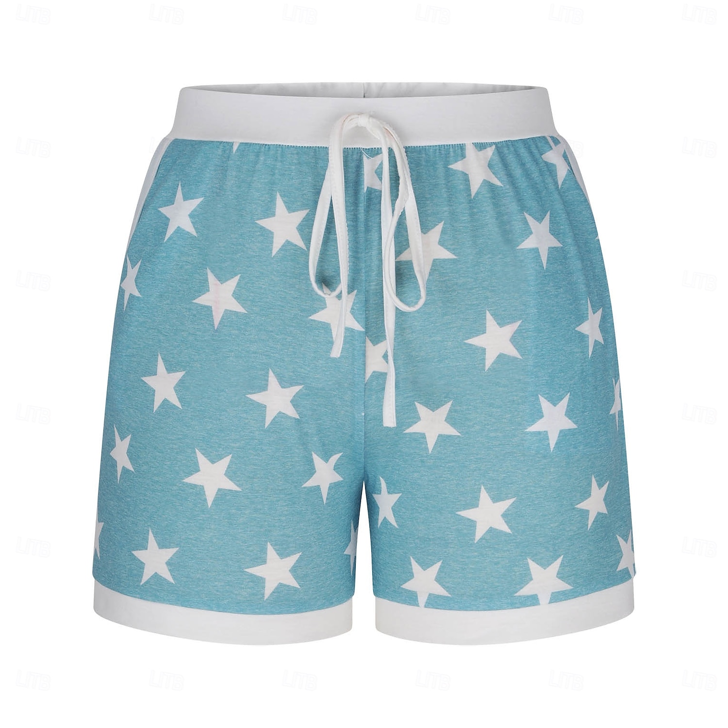 Women's EU / US Size Bermuda shorts Pajamas Track Pants Baggy Shorts Athleisure Athletic Short Medium Waist Star Pocket Printing Basic Outdoor Comfortable Sports Micro-elastic Casual Sports claret 2026 - $20.99 –P13