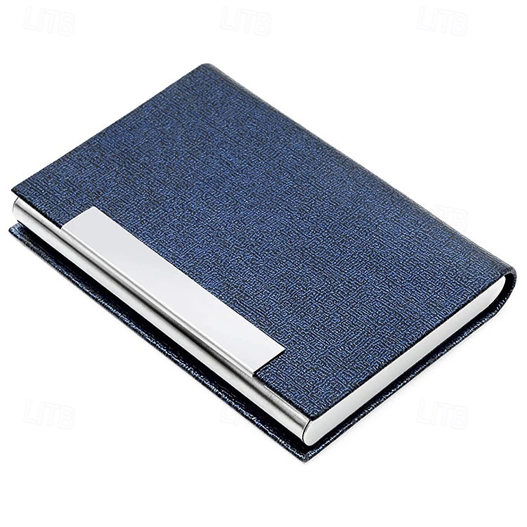 Business Card Holder/ Case Professional PU Leather & Stainless Steel Multi Wallet Credit Card ID Case/Holder 2025 - $9.99 –P11