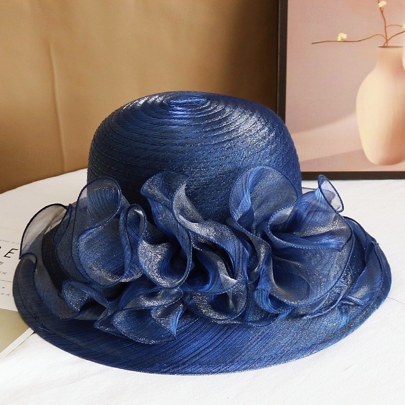 Elegante Retro Antiguo derby Tocados Sombreros Sombrero de iglesia Dama Aristócrata Disfraz Mujer día de San Valentín derby Fiesta de Boda Pañuelo Adulto Sombrero Primavera verano 2026 - $27.99 –P8