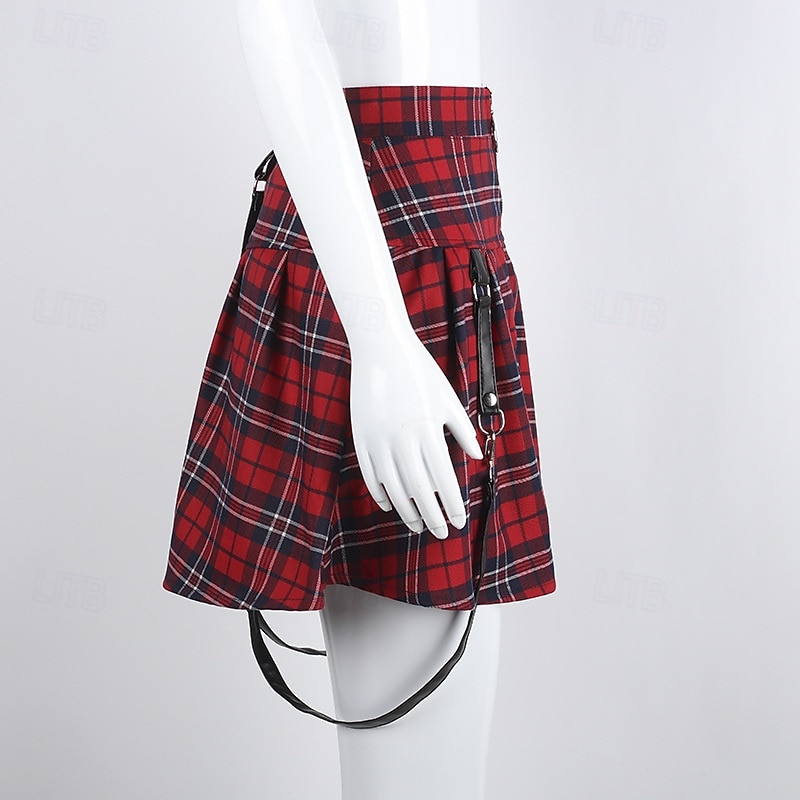 רטרו\וינטאג' פאנק & גותיות שנות ה-80 מיני חצאיות כוכב פופ כִּסֵא נַדנֵדָה מותן גבוה משובץ דמקה תחפושות בגדי ריקוד נשים האלווין (ליל כל הקדושים) קרנבל מפלגה מבוגרים חצאית אביב קיץ 2026 - $23.99 –P3