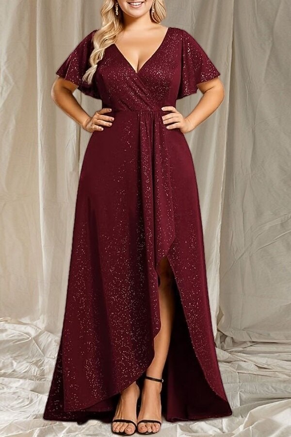 pregnant wrap dress Brown Ribbed Long Sleeve Maternity Wrap Dress