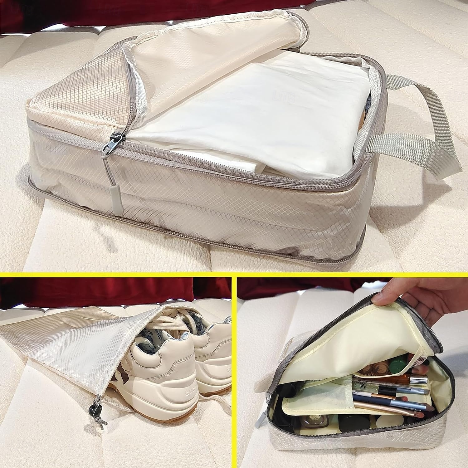 4-Piece Compression Packing Cubes Set for Travel, Luggage Storage and Organizer, Clothes, Toiletries, and Bag Organizer for Travel Essentials 2025 - $18.49 –P9