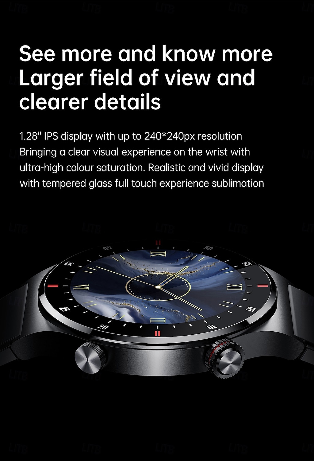 696 QW33 chytré hodinky fitness tracker EKG PPG Bluetooth volání upozornění Android iOS IP67 46mm 1.28 2025 - $48.99 –P4