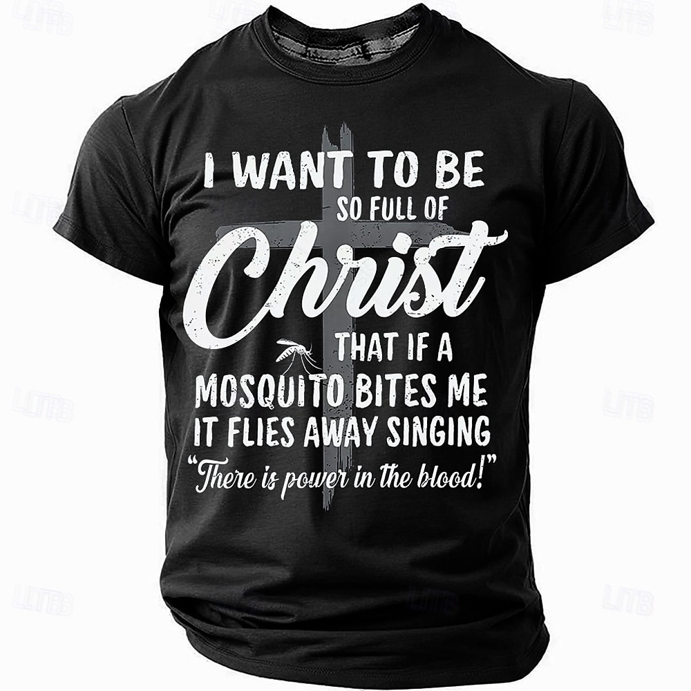Påske Herre Jesus Kristen T skjorte Kortermet T skjorte 3D-utskrift Crew-hals Skjorte Designer Fritid Fest Ferie Svart Rød Blå Sommer Vår Klær S M L XL XXL XXXL 2025 - $17.99 –P3