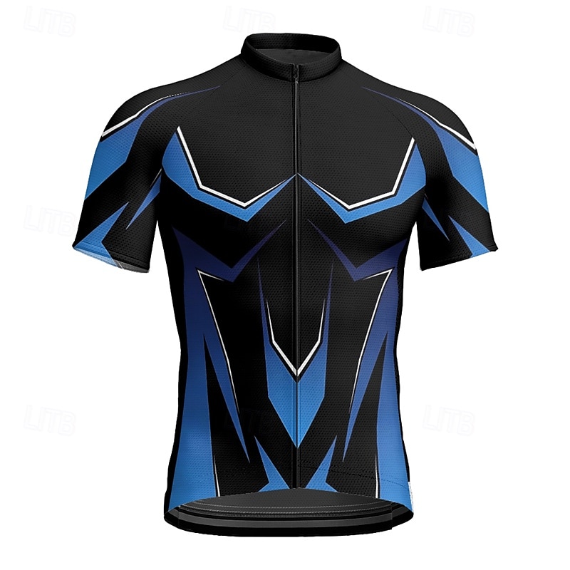 Homme Maillot Velo Cyclisme Manche Courte Cyclisme Tee-shirt Maillot avec 3 poches arrière VTT Vélo tout terrain Respirable Séchage rapide Conception anatomique Mèche Bleu Vert Des sports Vêtement de 2025 ? $25.99 –P10