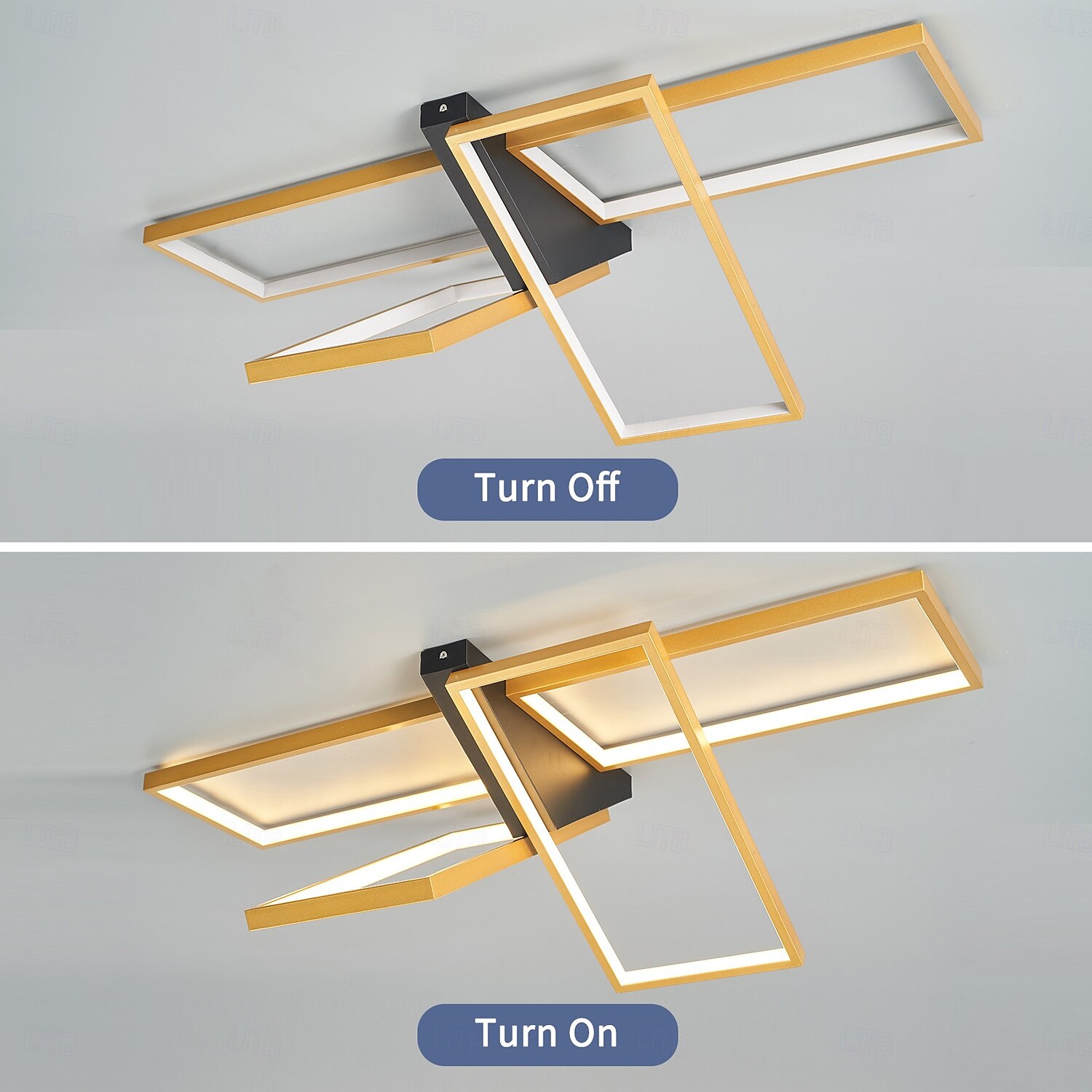 Modern Ceiling Light LED Dimmable Stereo 2 Head 4 Head Square Ceiling Light with Remote Contr Living Rooms Dining Rooms AC110V AC220V 2025 - $200.19 –P9