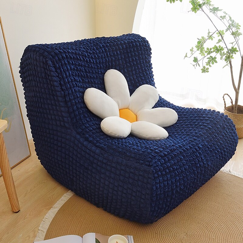 1pc capa elástica para sofá de chão sem braços capa para sofá preguiçoso relax seersucker capa elástica para sofá único capa de almofada para sala de estar casa de 2025 por $36.99 –P1