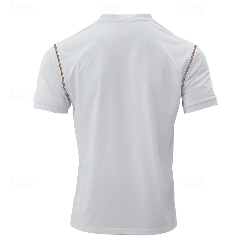 Per uomo Camicia da golf Golf Polo da golf Ufficio Informale Colletto alla coreana Manica corta Essenziale Moderno Color Block Collage Bottoni Estate Primavera Standard Nero Bianco Vino Blu marino del 2026 a $17.99 –P16