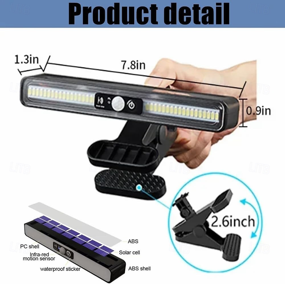 LED Street Lights Clip On Solar Motion Lights Outdoor Waterproof Solar Fence Lights Outdoor with 3 Lighting Modes 36 LED Portable Security Light for Fence Gutter Backyard Garage Camping (2Pcs 1PC) 2025 - $23.99 –P5