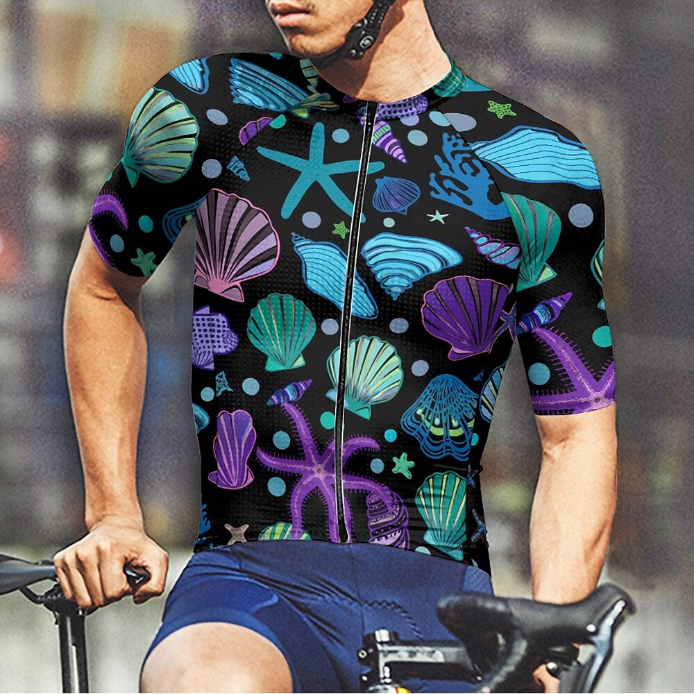 Homens Camisa para Ciclismo Manga Curta Moto Camiseta Camisa / Roupas Para Esporte com 3 bolsos traseiros Ciclismo de Montanha Respirável Secagem Rápida Design Anatômico Capilaridade Preto Branco de 2025 por $20.99 -P1