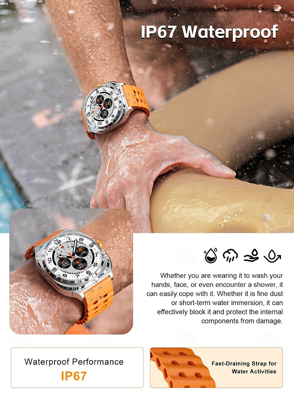 696 GT98 Smart Watch 1.53 inch Smartwatch Fitness Running Watch Bluetooth Pedometer Call Reminder Sleep Tracker Compatible with Android iOS Women Men Hands-Free Calls Message Reminder IPX-0 46mm 2025 - $93.99 –P15