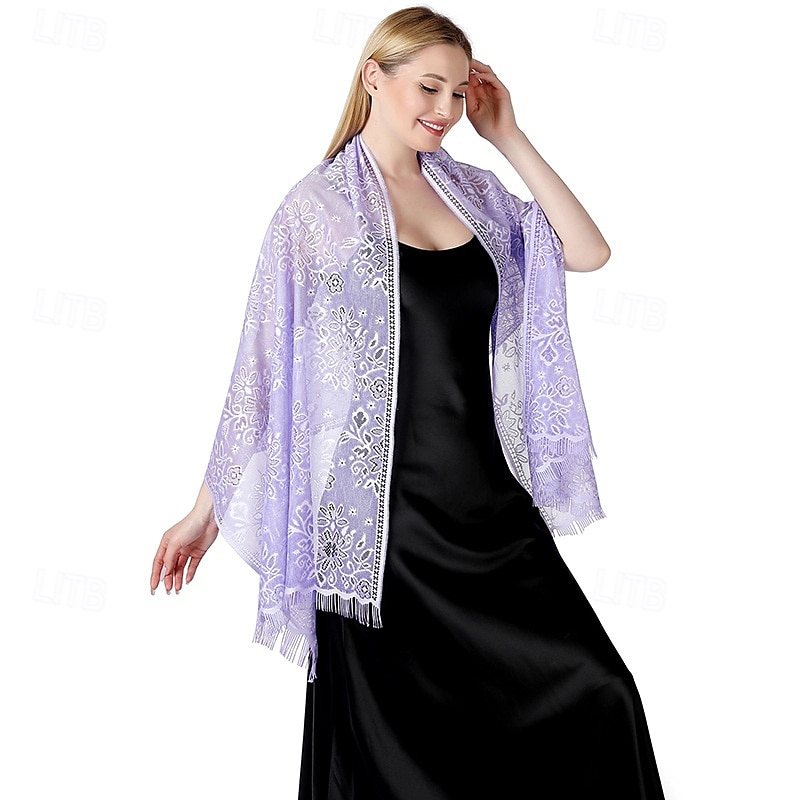 Women's Wrap Elegant Sleeveless Polyester Wedding Wraps With Tassel For Party Spring & Summer 2025 - $13.99 –P1