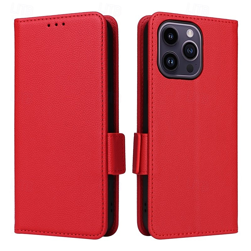 telefon Etui Til iPhone 16 15 14 Pro Max Plus iPhone 13 12 11 Pro Max Mini Flip deksel med stativ Magnetisk med håndleddsstropp Kontor / Bedrift TPU PU lær 2025 - $20.99 –P5