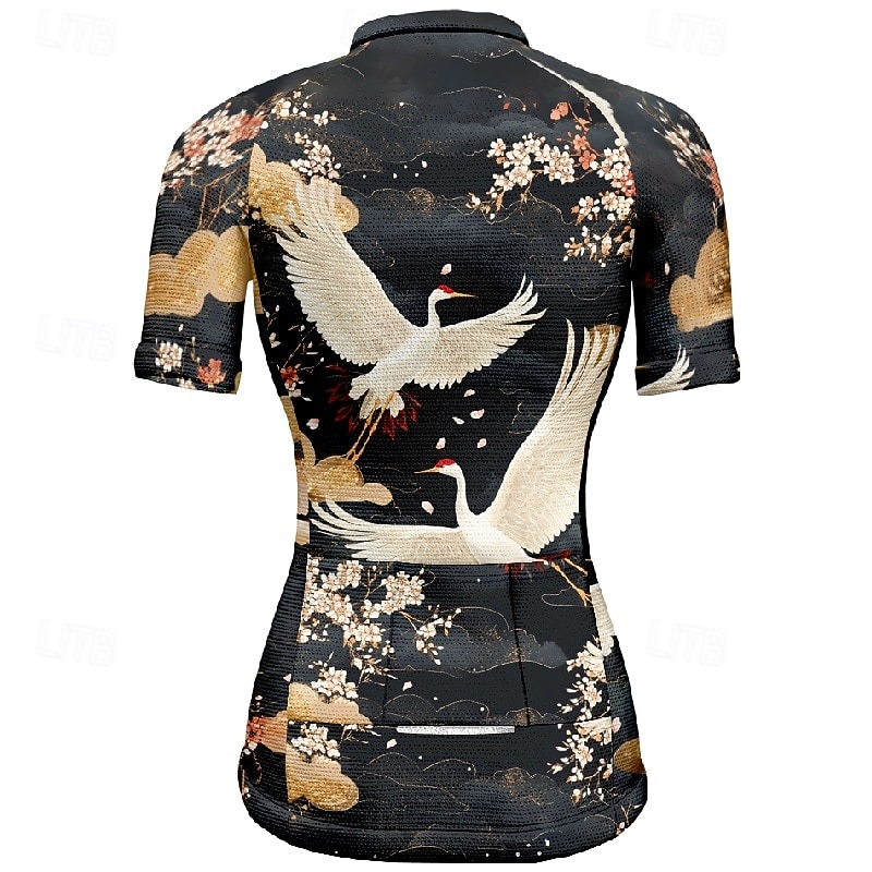 Mujer Maillot de Ciclismo Animal Flor Manga Corta Bicicleta Camiseta Maillot con 3 bolsillos traseros MTB Bicicleta Montaña Secado rápido Diseño Anatómico Capilaridad Transpirable Deportes Negro Rojo 2026 - $30.99 –P4