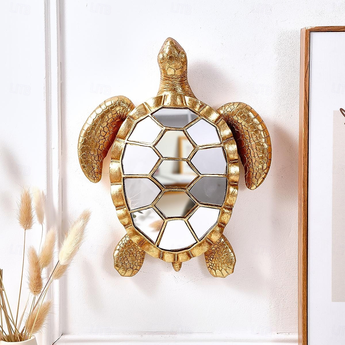 lustrzana mozaika z żywicy, dekoracja ścienna w kształcie żółwia – kreatywna, inspirowana zwierzętami, wisząca dekoracja do domu, na imprezę lub do akwarium – wyjątkowy prezent dla miłośników żółwi 2026 - $21.99 –P4