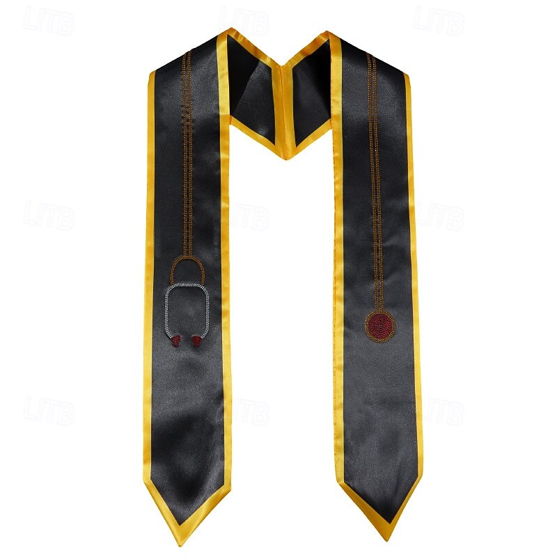 Unisex Graduation Stole, Plain Graduation Sash, Honor Stole for Students, Double Layer Satin Sash with Rhinestone, Nurse Doctor Ceremony Stole 2025 - $16.99 –P6