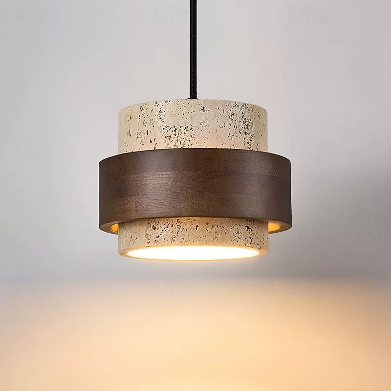 17 cm Design de Lanterne Suspendue Formes Géométriques Suspension Pierre Style Artistique Style Formel Le style rétro ancien Rustique 110-120V 220-240V de 2025 ? $173.99 –P1