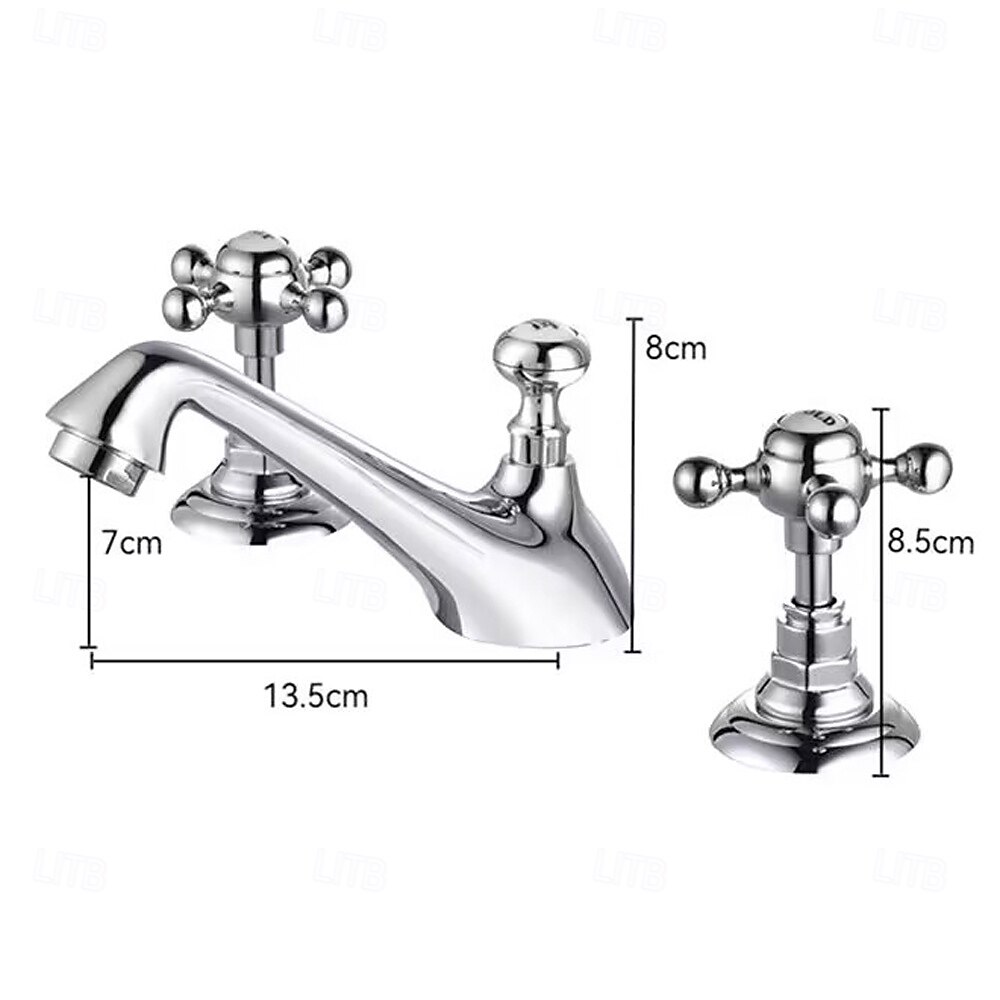 Bathroom Sink Faucet - Widespread Electroplated Widespread Two Handles Three HolesBath Taps 2025 - $202.49 –P9