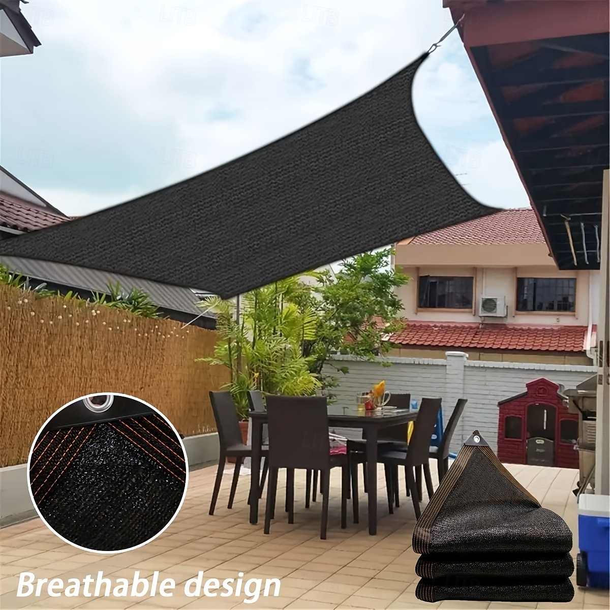 Huge Size Sunshade Tarpaulin Shading Heat Insulation Net Durable Sunblock Shade Mesh Tarp Sun and Snow Protecting Balcony Backyard RV Camping 2025 - $24.99 –P6