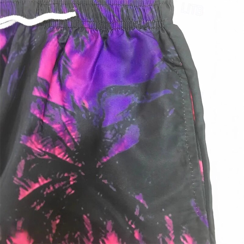 Homens Calção Justo de Natação Shorts de Natação Bermuda de Surf Calças Com Cordão Com bolsos Natação Surfe Praia Esportes Aquáticos Estampado Verão Primavera de 2025 por $12.99 –P3