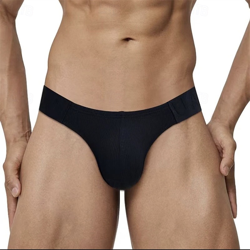 Herren 1 Stück Basic Slips Slip Patchwork Polyester Atmungsaktiv Weich Bequem Einfach Mittlere Hüfthöhe Schwarz Weiß 2025 - $10.49 –P2