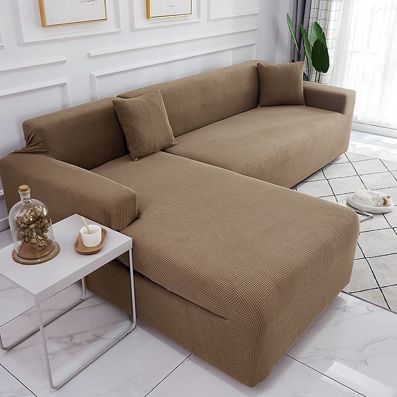 Elastic Jacquard Fabric Sofa Cover Stretch Couch Cover Sectional L Shape Sofa Slipcover Corner Case for Living Room 1/2/3/4 Seat 2025 - $31.99 –P16