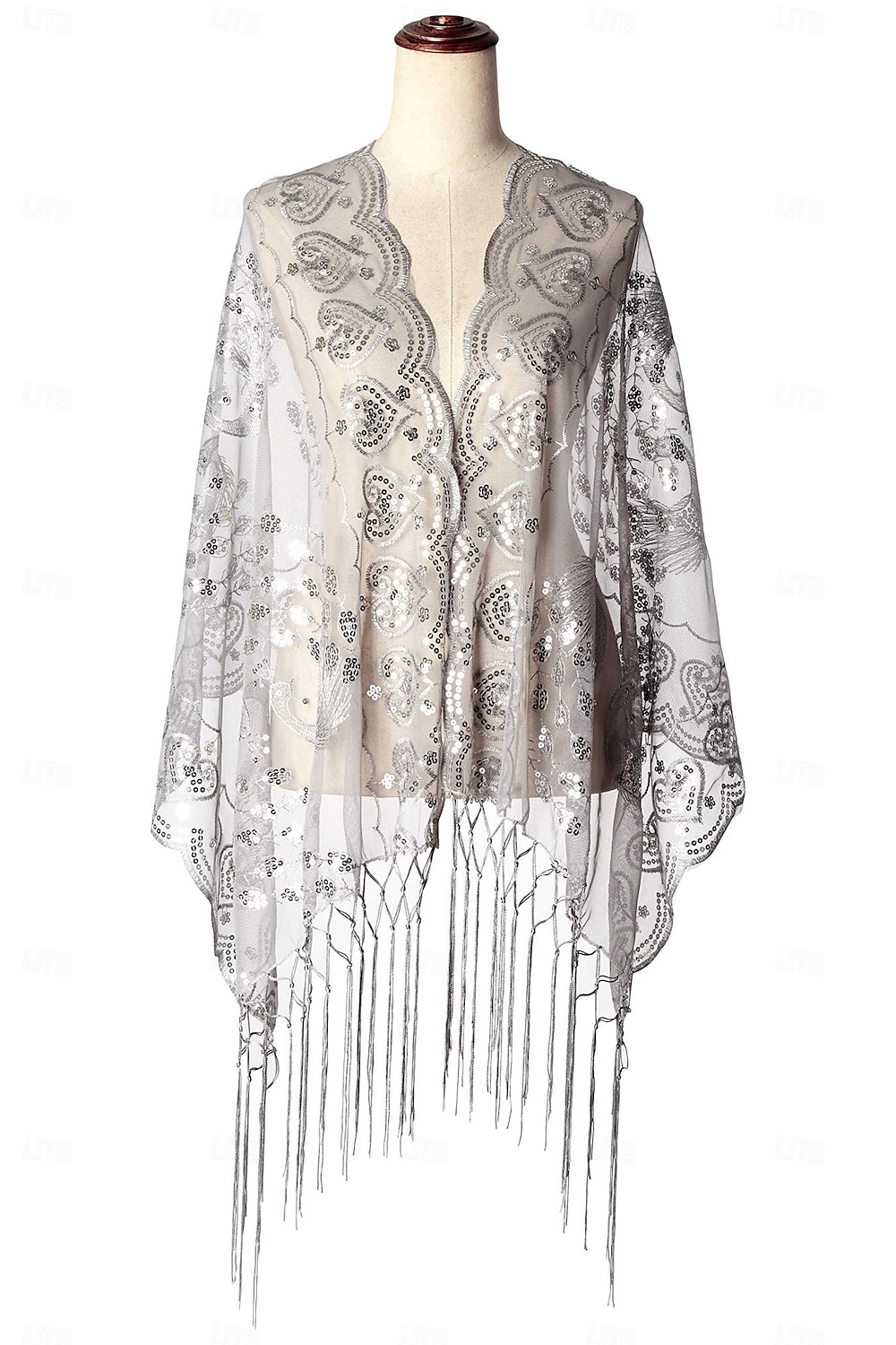 Retro Vintage Goldene Zwanziger 1920er Schal Wickeln Schals Der große Gatsby Flapper-Mädchen Pailletten Quastenfransen Damen Karneval Hochzeit Abendgesellschaft Maskerade Erwachsene Schal 2025 - $13.99 –P16