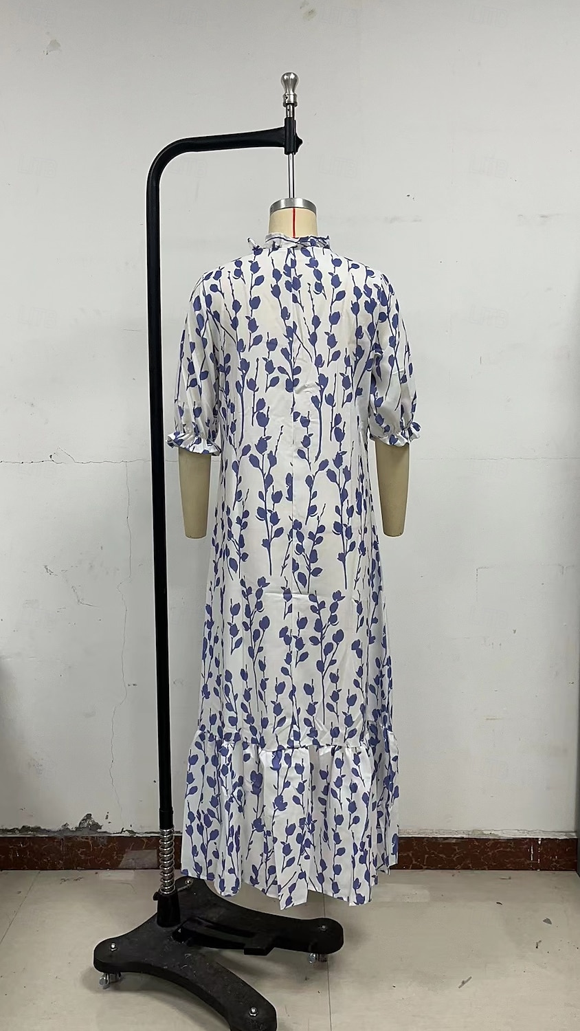 Dámské Dlouhé šaty Maxi šaty Volnočasové šaty Boho šaty Šaty s potiskem Šaty Peplum Romantické Klasické Elegantní šaty Nahoře nabírané Dovolená Denní Letní šaty Volný Grafika Květiny Poloviční rukáv 2025 - $24.99 –P2